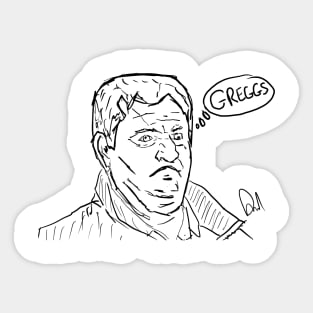 Steve Bruce. Portrait Sticker